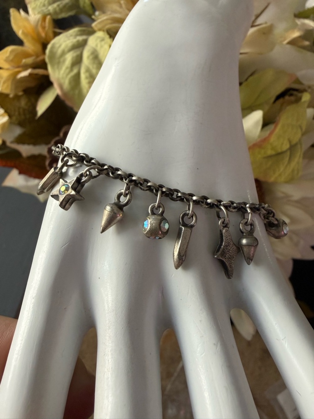 Myka Silver Tone Charm Bracelet